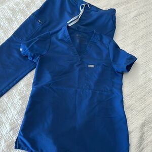 Figs royal blue scrub set XS/S